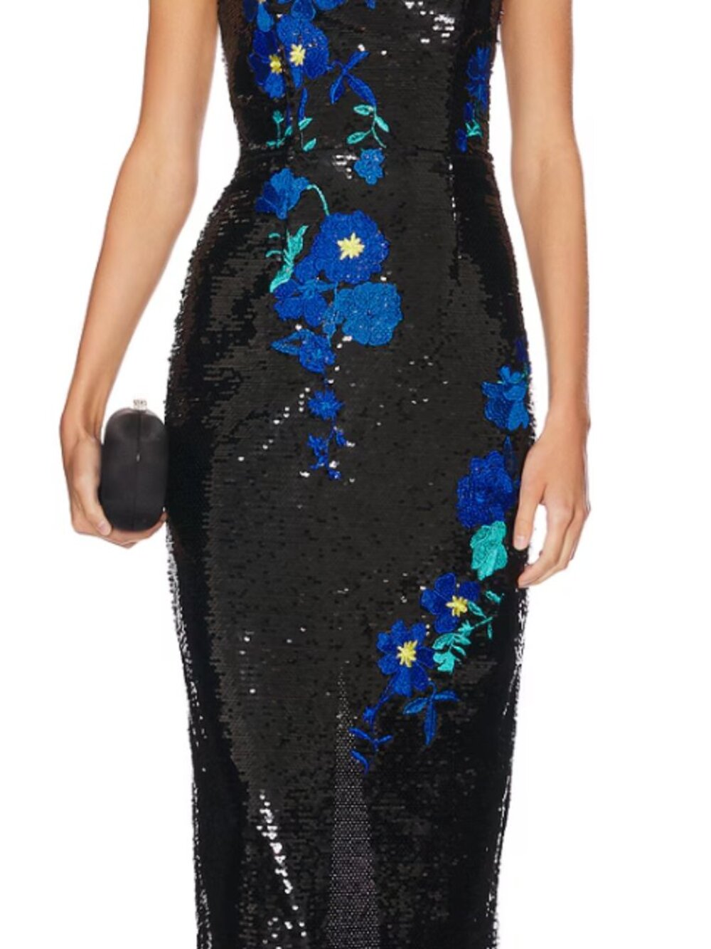 MILLY Kait Vines Of Floral Sequins Dress